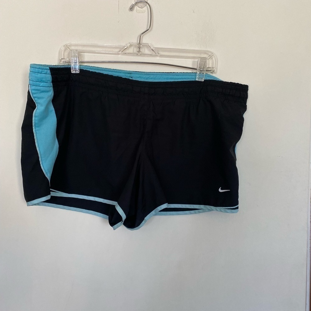 DRI – FIT NIKE blue and black running shorts ladies size XL